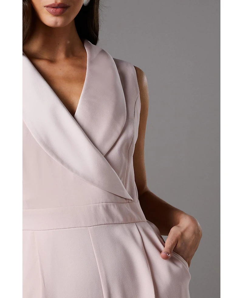 Coast Women's Crepe V-Neck Wrap Wide Leg Jumpsuit