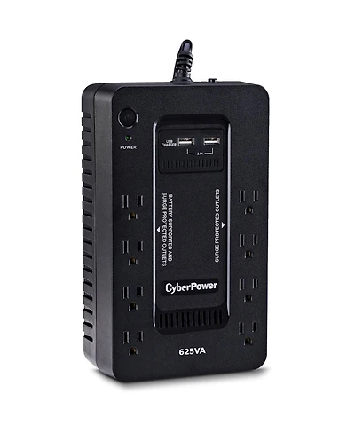 CyberPower ST625U 8-Outlet Compact Standby Ups with 2x Usb Type-a Ports, 625 Va / 360W Power