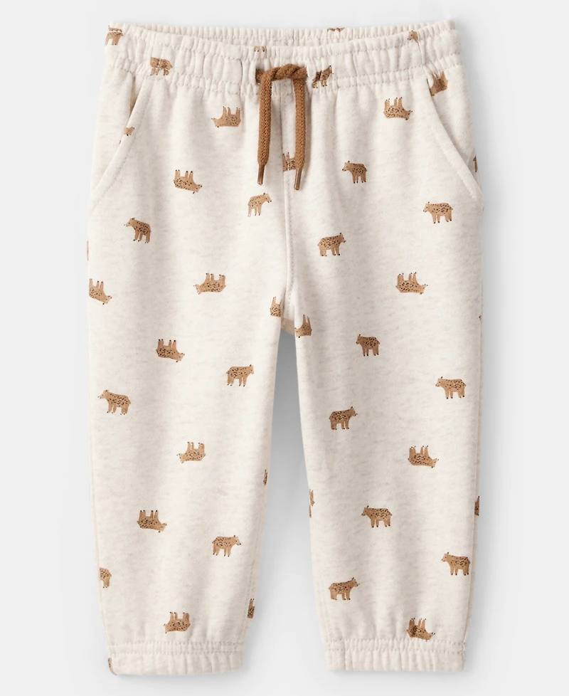 Carter's Baby Boys Teddy Pullover Jacket and Joggers, 2-Piece Set
