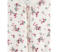Carter's Baby Girls Floral Zip-Up Sleep and Play Coverall