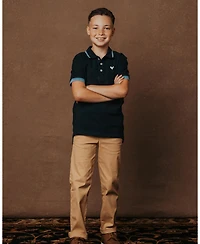 Hope & Henry Little and Big Boys' Organic Skinny Stretch Twill Chino Pant