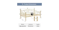 Slickblue Decorative French Country Daybed Frame in Metal for Living Room or Bedroom