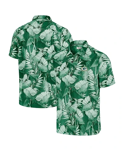 Tommy Bahama Men's Green Bay Packers Coast Nuevo Fronds Camp Button-Up Shirt