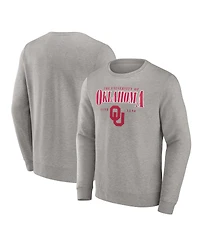 Fanatics Men's Gray Oklahoma Sooners True Classics Act Fast Fleece Pullover Sweatshirt