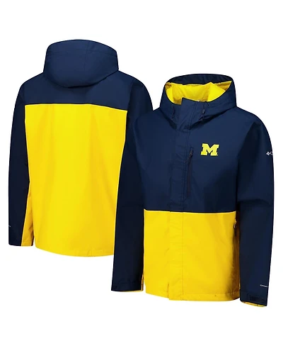 Columbia Men's Navy Michigan Wolverines Field Bound Omni-Tech Full-Zip Jacket