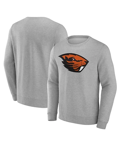 Fanatics Men's Gray Oregon State Beavers Applique Fleece Pullover Sweatshirt