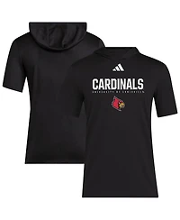 Adidas Men's Black Louisville Cardinals 2025 Areoready Sideline Training Hooded T-Shirt
