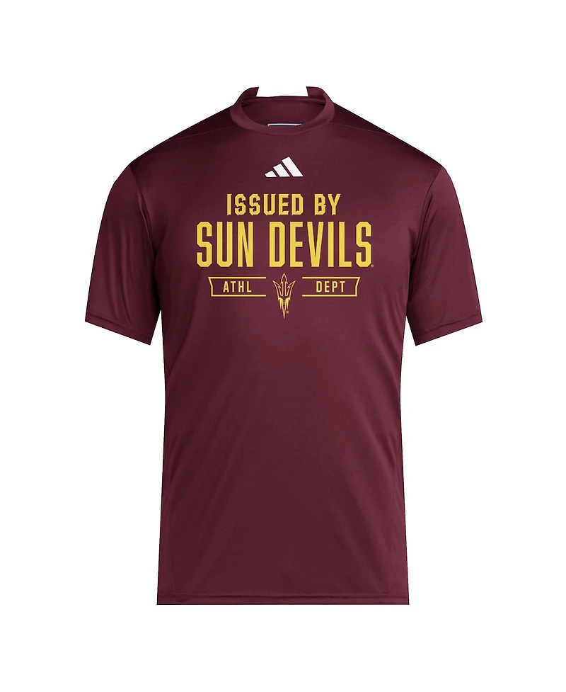 Adidas Men's Maroon Arizona State Sun Devils 2025 Training Performance Team T-Shirt