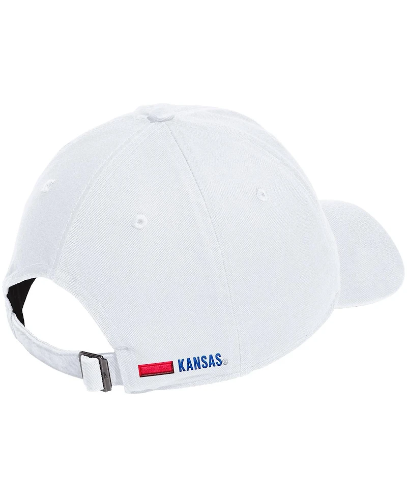Adidas Men's White Kansas Jayhawks Locker Room Adjustable Slouch Hat