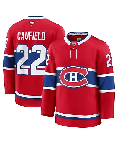 Fanatics Men's Cole Caufield Red Montreal Canadiens Home Premium Jersey