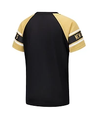 Starter Women's Black New Orleans Saints 1st Rounder Color Block Raglan Top