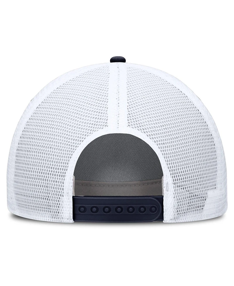 Jordan Men's Navy/White North Carolina Tar Heels 2025 On-field Rise Engineered Trucker Adjustable Hat