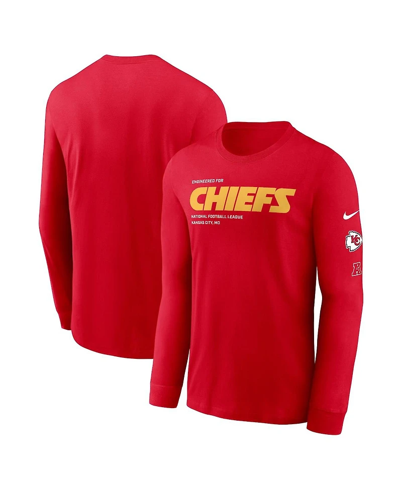 Nike Men's Red Kansas City Chiefs Play to Win Essential Long Sleeve T-Shirt