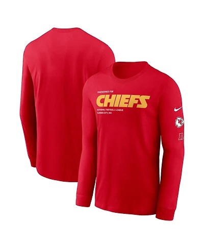 Nike Men's Red Kansas City Chiefs Play to Win Essential Long Sleeve T-Shirt