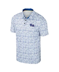 Colosseum Men's Royal Pitt Panthers It's Time Allover Print Polo Shirt