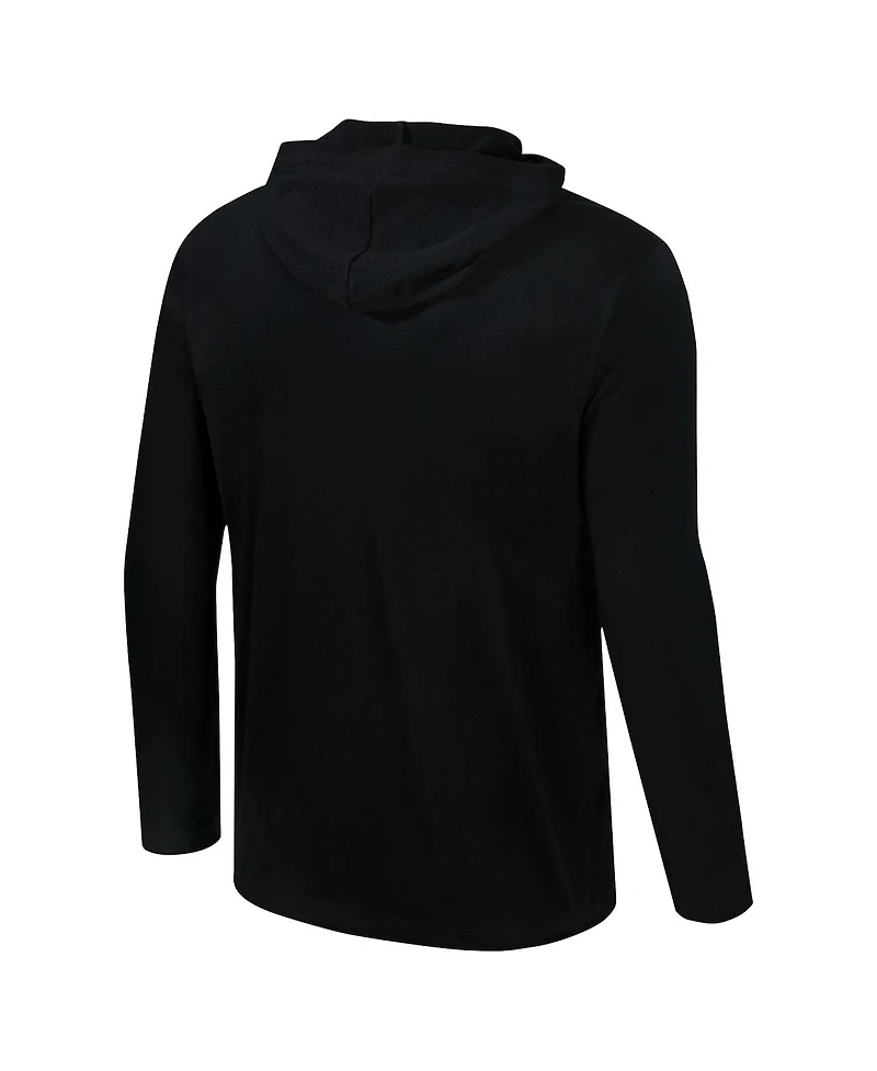 Colosseum Men's Black Oregon Ducks Color Pop Active Blend 2-Hit Long Sleeve Hooded T-Shirt