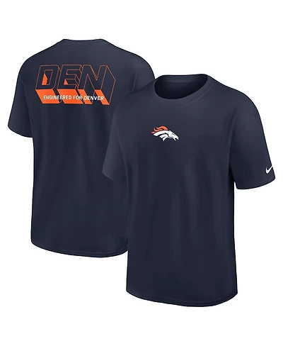 Nike Men's Navy Denver Broncos Dominate The Game Essential Max90 T-Shirt