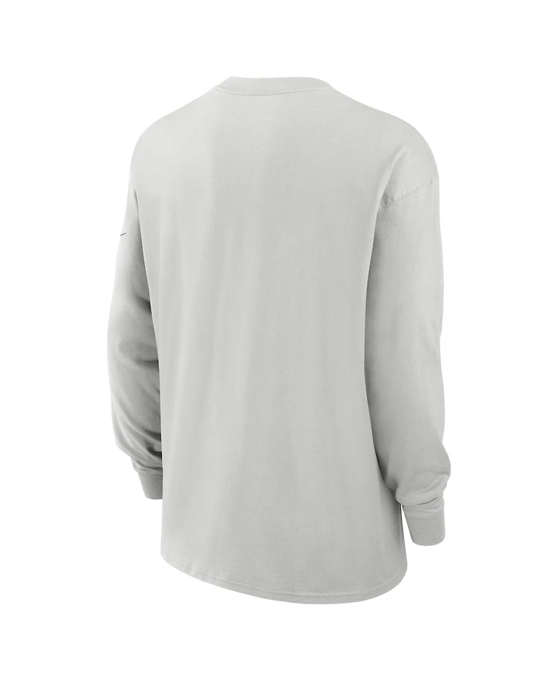 Nike Men's Gray Las Vegas Raiders Essential Heavy Max90 Long Sleeve T-Shirt