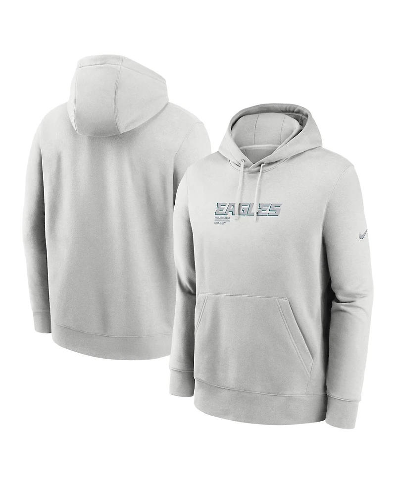 Nike Men's Gray Philadelphia Eagles Edge Pack French Terry Club Pullover Hoodie