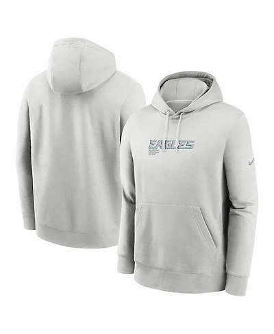Nike Men's Gray Philadelphia Eagles Edge Pack French Terry Club Pullover Hoodie