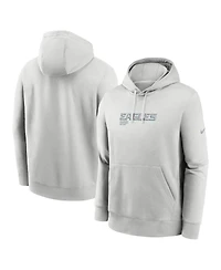 Nike Men's Gray Philadelphia Eagles Edge Pack French Terry Club Pullover Hoodie