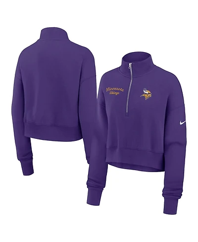 Nike Women's Purple Minnesota Vikings Primetime Phoenix Half-Zip Sweatshirt