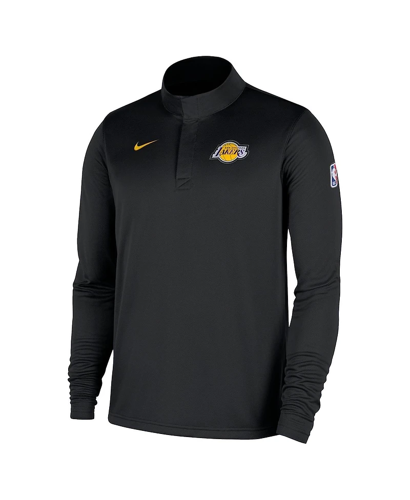 Nike Men's Black Los Angeles Lakers 2025/26 Authentic Coaches Quarter-Zip Pullover Jacket