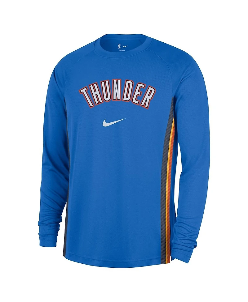 Nike Men's Blue Oklahoma City Thunder 2025/26 Authentic Pre-Game Legend Dri-fit Long Sleeve Shooting Shirt
