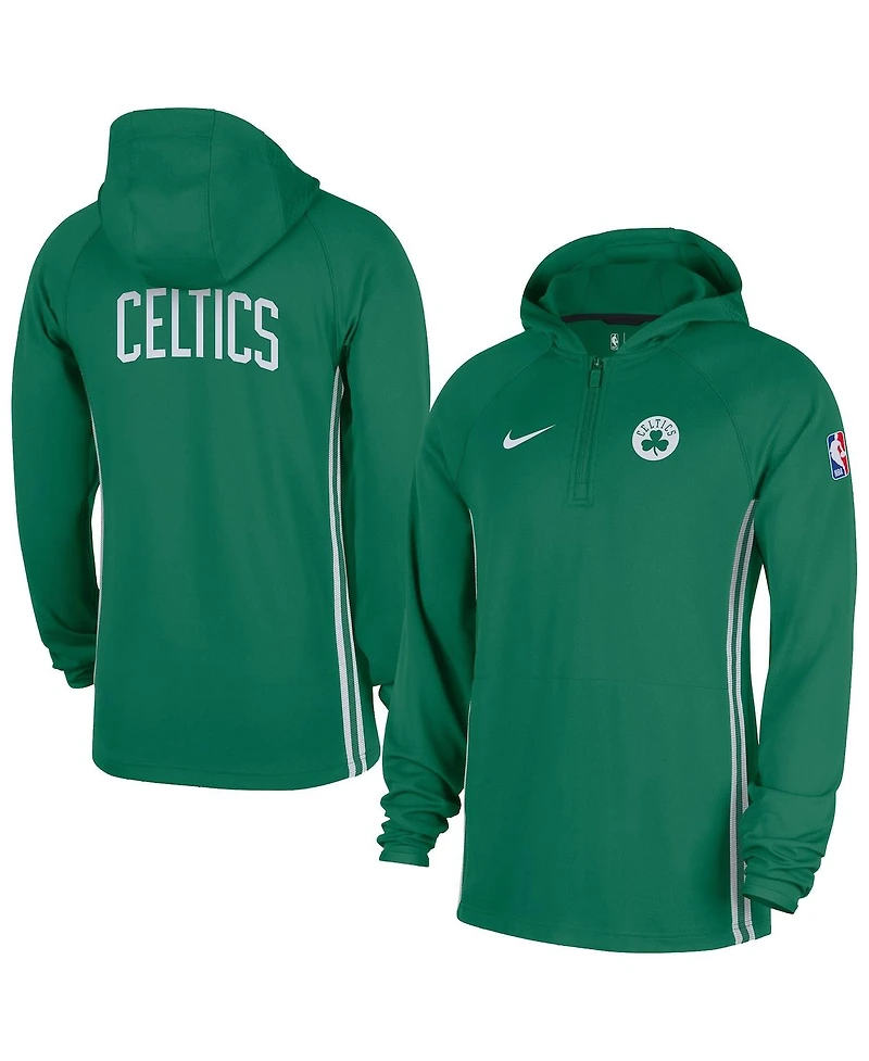 Nike Men's Kelly Green Boston Celtics Authentic On Court Zone Quarter-Zip Jacket