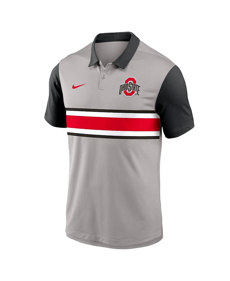 Nike Men's Gray/Black Ohio State Buckeyes Vapor Performance Polo Shirt