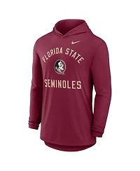 Nike Men's Garnet Florida State Seminoles Classic Arch Tri-Blend Performance Long Sleeve Hoodie T-Shirt