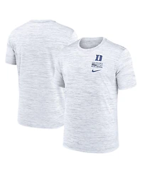 Nike Men's White Duke Blue Devils Velocity Stacked Performance T-Shirt