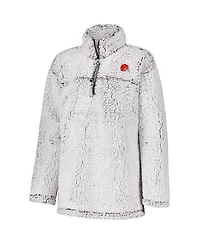 G-iii 4Her by Carl Banks Women's Gray Cleveland Browns Sherpa Full-Zip Jacket
