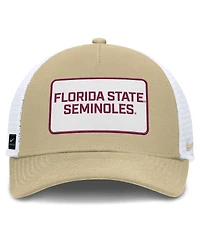 Nike Men's Gold/White Florida State Seminoles 2025 On-field Rise Patch Trucker Adjustable Hat