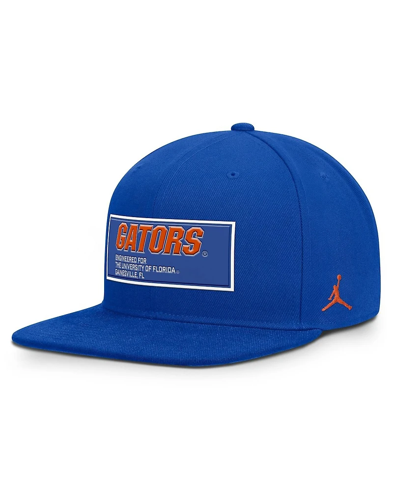 Jordan Men's Royal Florida Gators 2025 On-field Patch Pro Dri-fit Snapback Hat