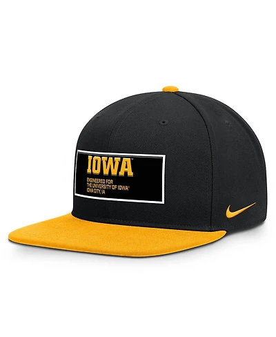 Nike Men's Black/Gold Iowa Hawkeyes 2025 On-field Patch Pro Dri-fit Snapback Hat