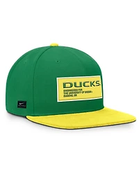 Nike Men's Green/Yellow Oregon Ducks 2025 On-field Patch Pro Dri-fit Snapback Hat
