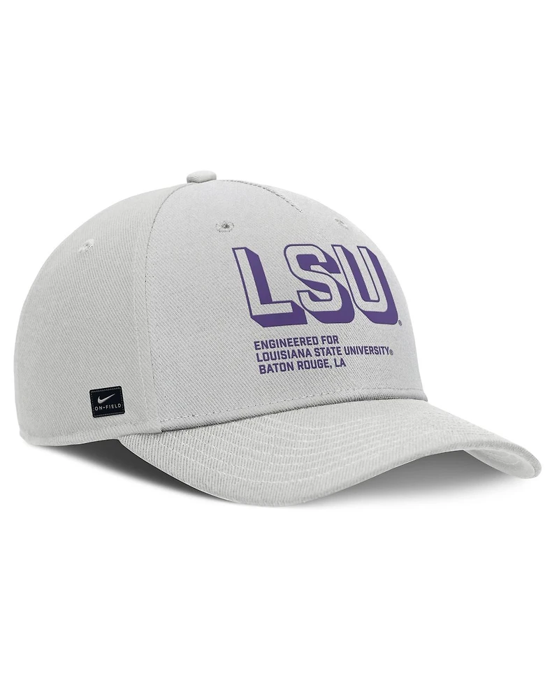 Nike Men's Gray Lsu Tigers 2025 Sideline Dust Pinched Rise Adjustable Hat