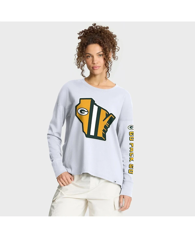 Fanatics Women's White Green Bay Packers Hometown Legacy Long Sleeve T-Shirt