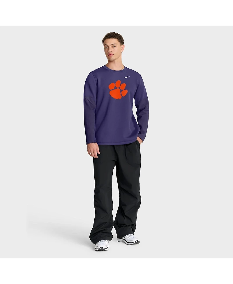Nike Men's Purple Clemson Tigers 2025 Sideline Coach Performance Long Sleeve T-Shirt