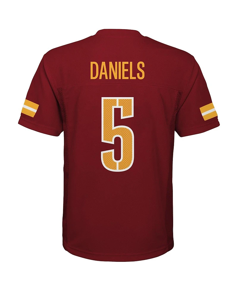 Outerstuff Big Boys and Girls Jayden Daniels Burgundy Washington Commanders Replica Player Jersey