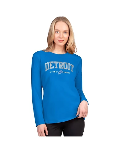 G-iii 4Her by Carl Banks Women's Blue Detroit Lions Best Play Long Sleeve T-Shirt