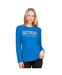 G-iii 4Her by Carl Banks Women's Blue Detroit Lions Best Play Long Sleeve T-Shirt