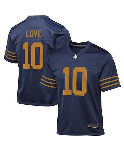 Nike Big Boys and Girls Jordan Love Navy Green Bay Packers The 1923 Classic Game Jersey