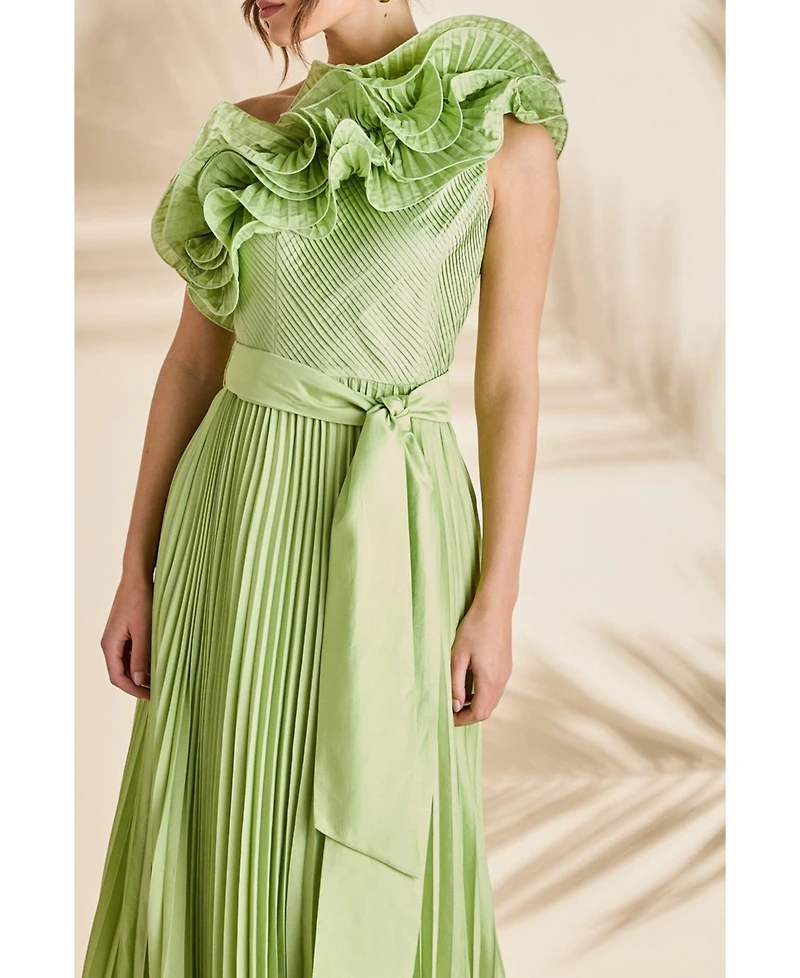 Coast Women's One Shoulder Pleated Skirt Maxi Dress