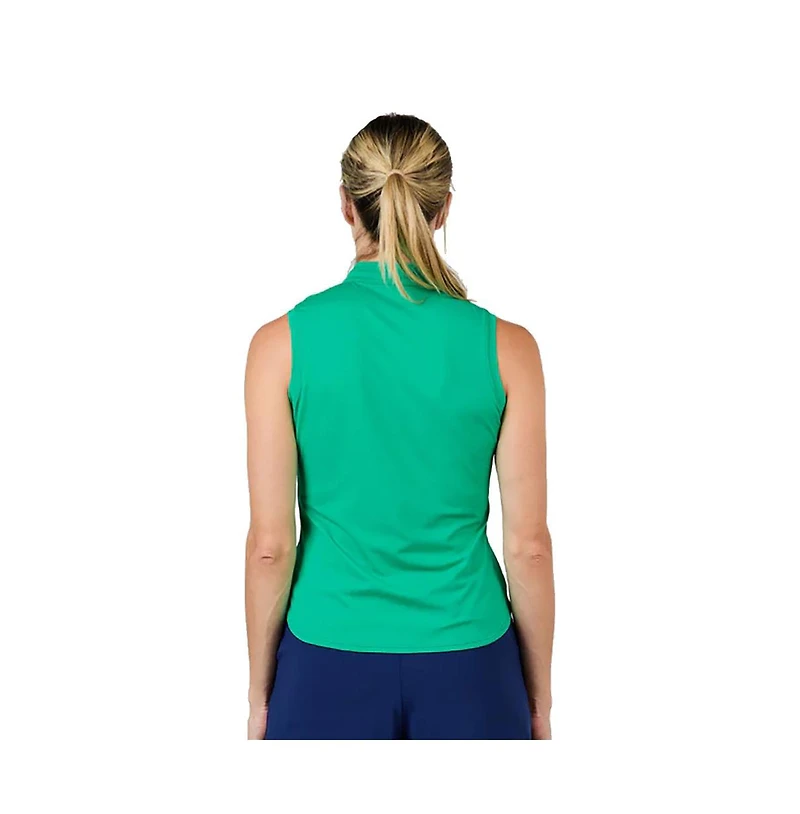 Sofibella Green Spirit Sleeveless Zen Womens Golf Polo