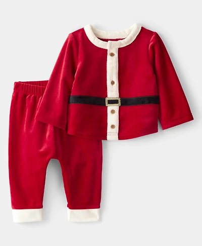 Carter's Baby Boys or Girls Santa Holiday Top and Pants, 2-Piece Set