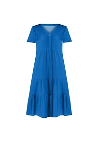 Woman Within Woman's Plus Gauze Tiered Dress