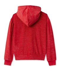 Lands' End Girls Velour Hoodie Sweatshirt