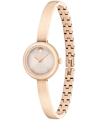 Movado Women's Museum Bangle Round Swiss Quartz Mid Rose Watch, 21.50mm
